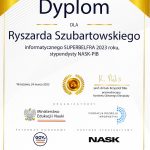 Prof. Ryszard Szubartowski – Informatycznym Superbelfrem Roku