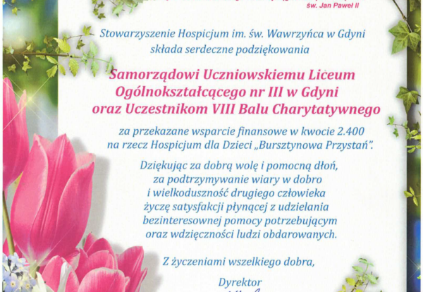 podziekowane z hospicjum podziekowane z hospicjum
